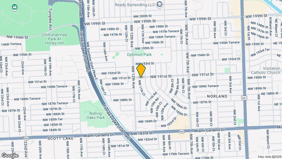 19035 NW 11th Ct Map and Location Details