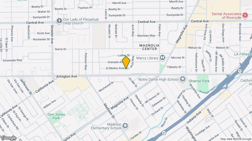4750 El Molino Ave Map and Location Details