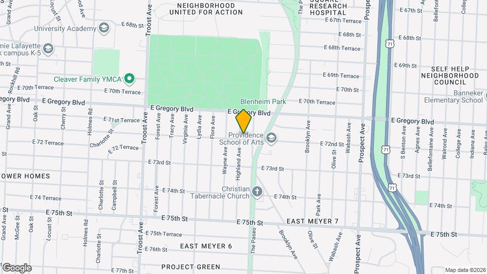 1702 E 72nd St Map and Location Details