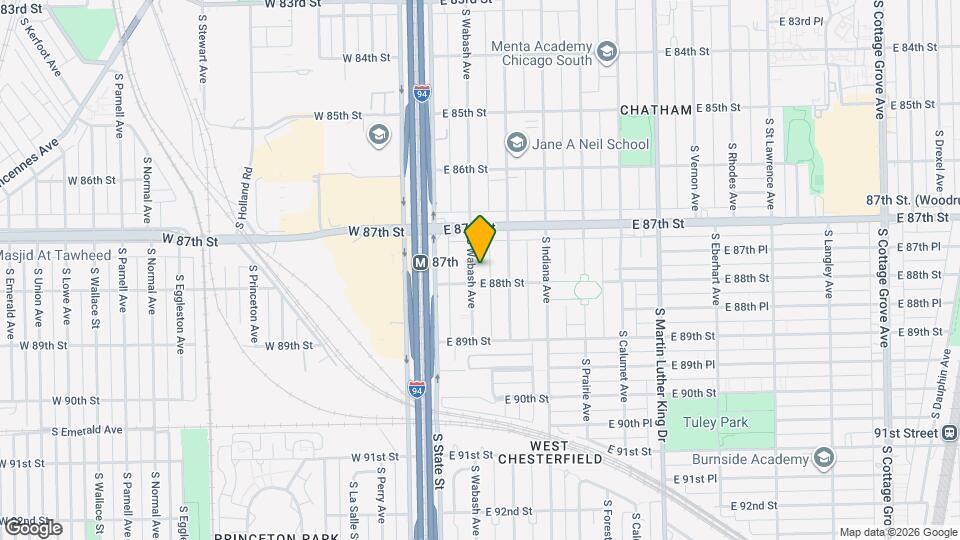 8749 S Wabash Ave Map and Location Details