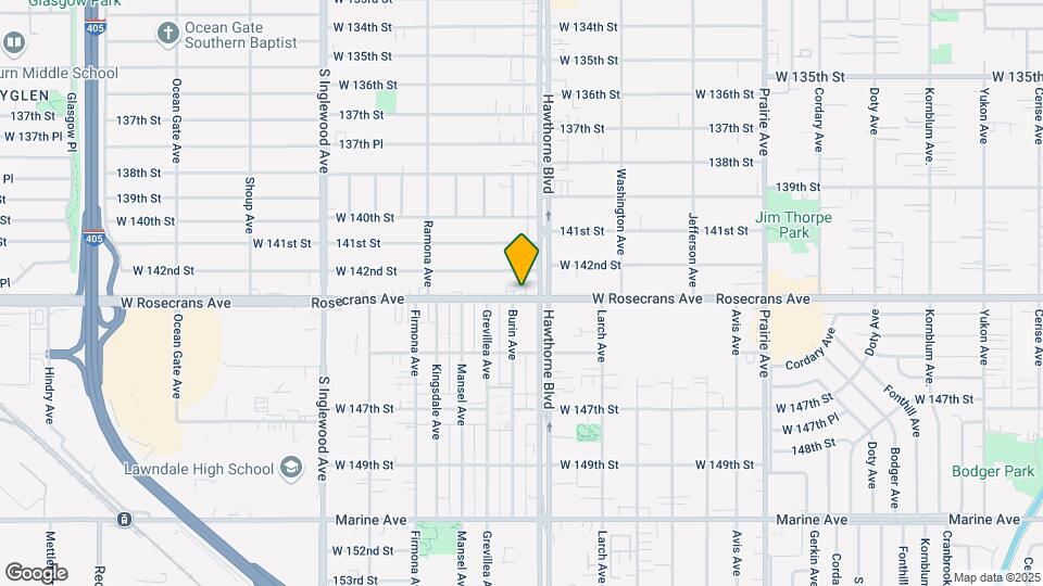 4419 W Rosecrans Ave Map and Location Details
