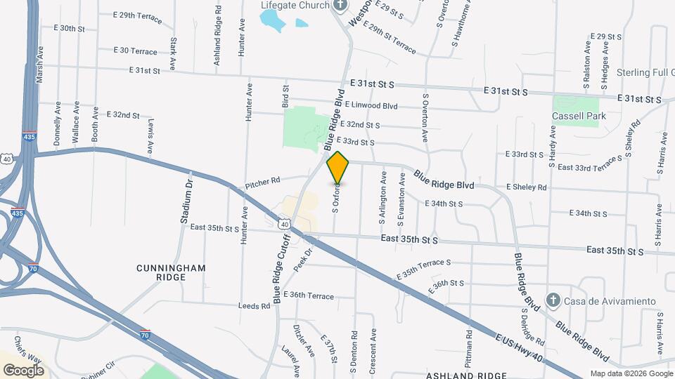 3327 S Oxford Ave Map and Location Details