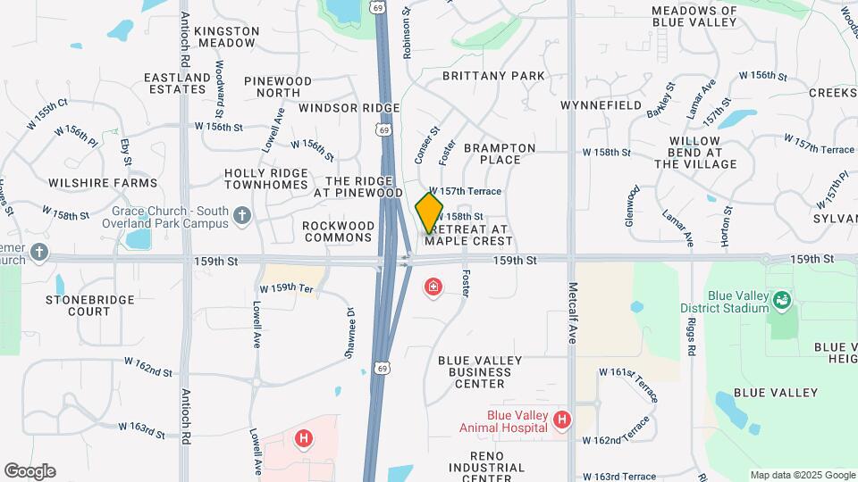 7707 W 158th Terrace Map and Location Details