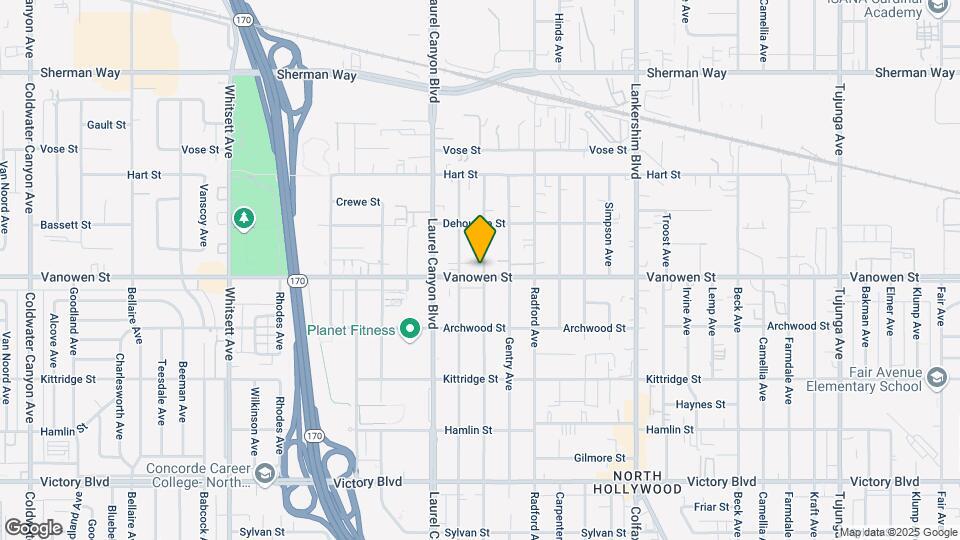 12001 Vanowen St Map and Location Details