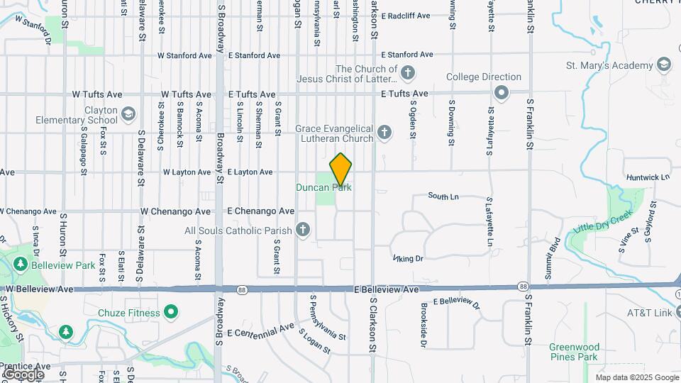 4840 S Pearl St Map and Location Details