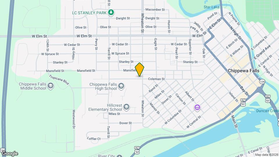 808 Coleman St Map and Location Details