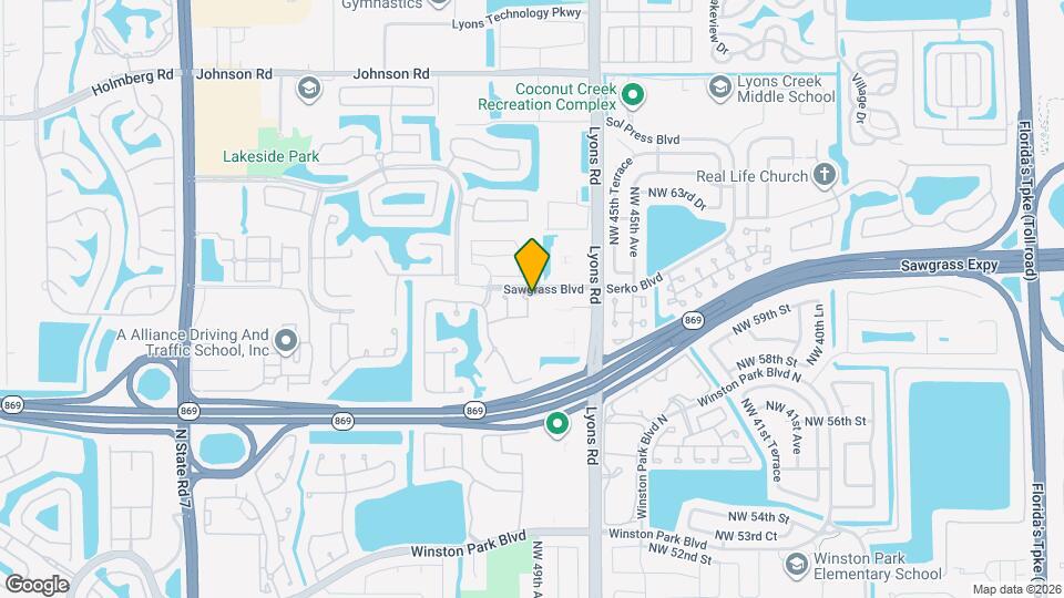 5952 NW 47th Terrace Map and Location Details