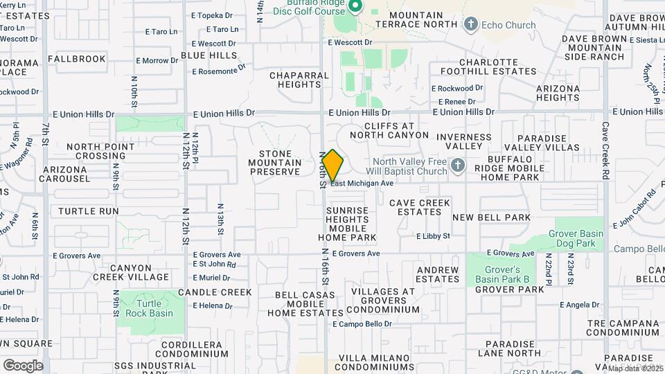 1610 E Villa Rita Dr Map and Location Details