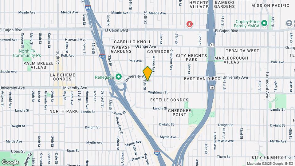 3857-3863 35th St Map and Location Details