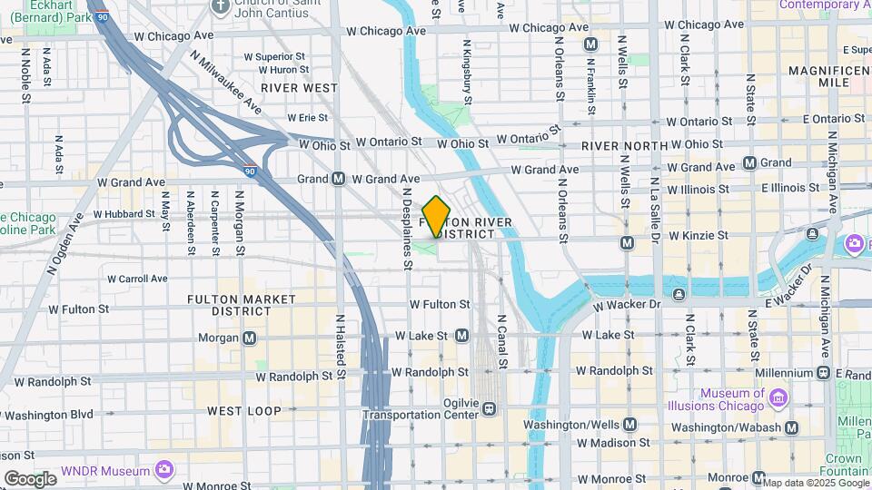 390 N Jefferson St Map and Location Details