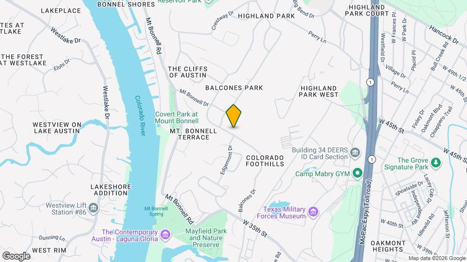 3927 Balcones Dr Map and Location Details