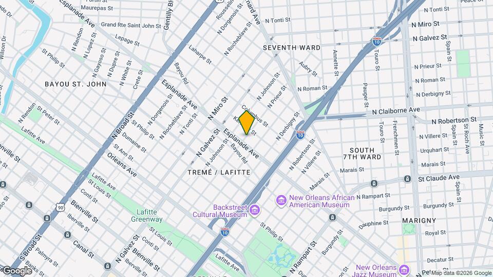 1839 Esplanade Ave Map and Location Details