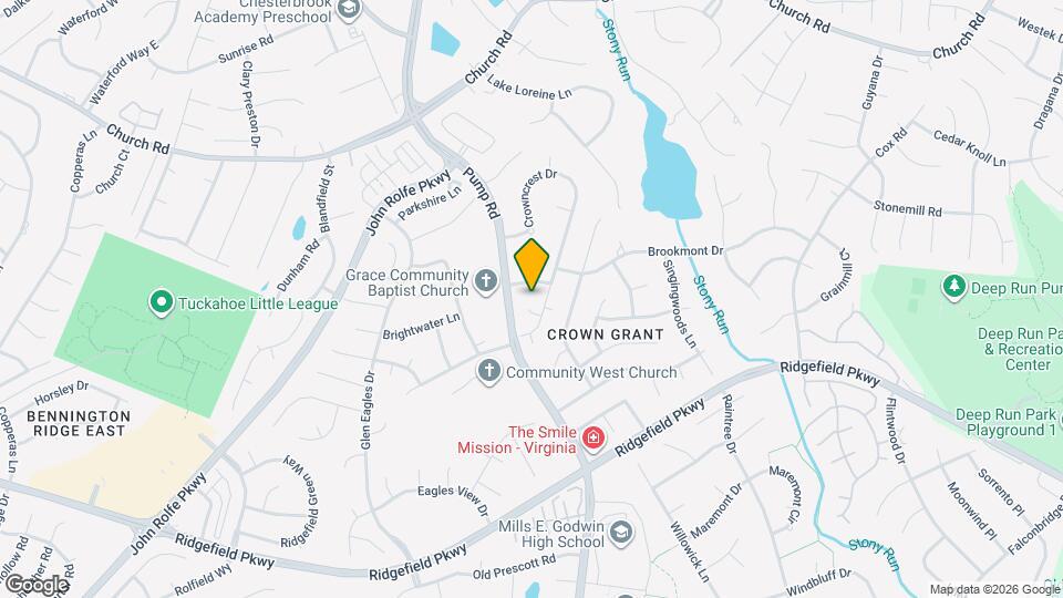 10502 Crowncrest Ct Map and Location Details