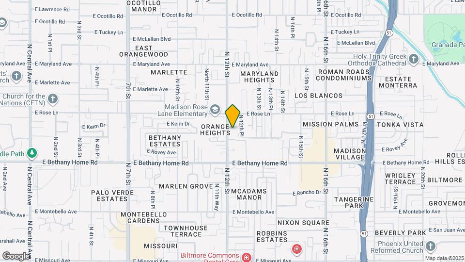 6109 N 12th St Map and Location Details