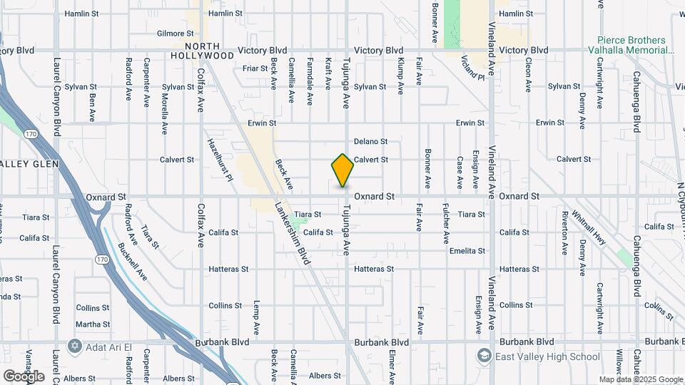 11401 Oxnard St Map and Location Details