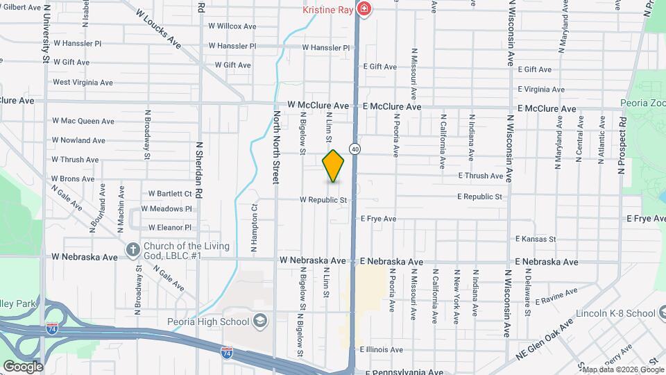 2138 N Linn St Map and Location Details