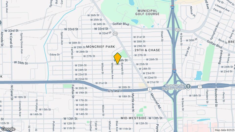 1436 W 25th St Map and Location Details