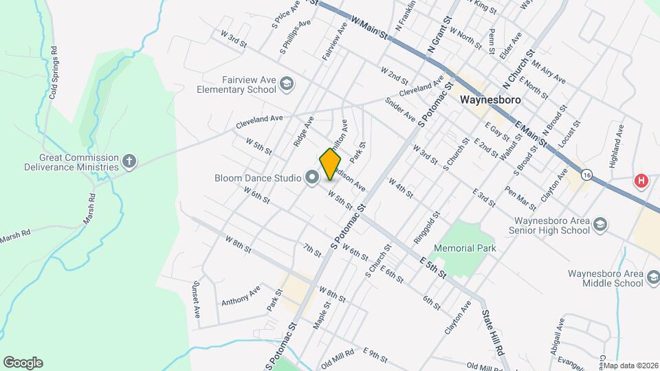 201 W 5th St Mapa y Detalles de la Ubicación