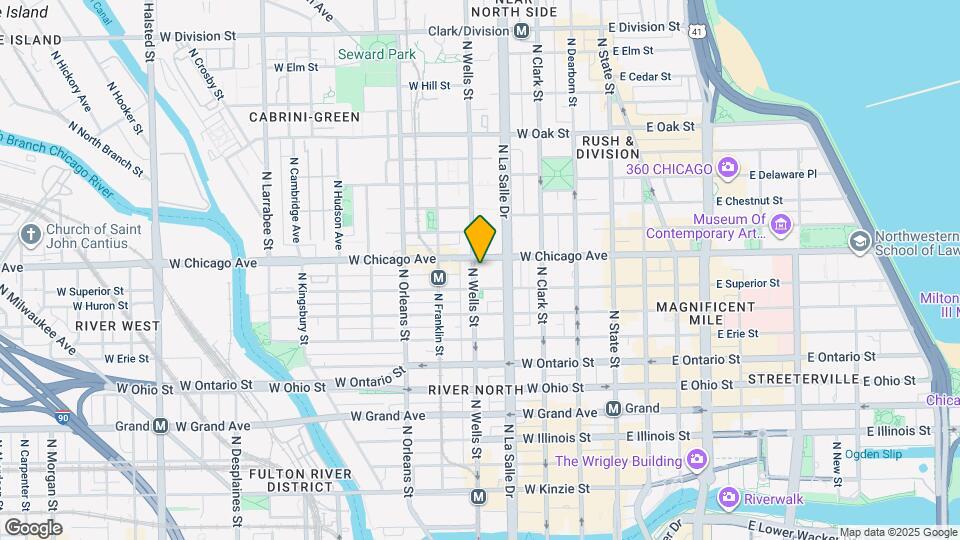 741 N Wells St Map and Location Details