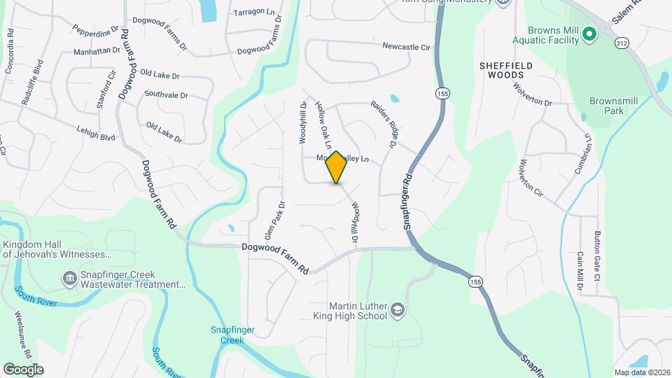 3845 Woodyhill Dr Map and Location Details