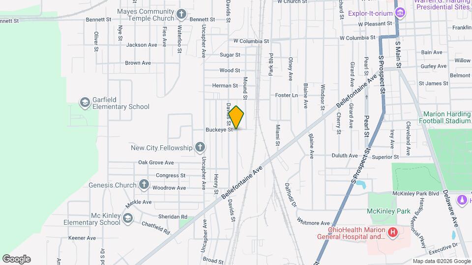 625 Buckeye St Map and Location Details