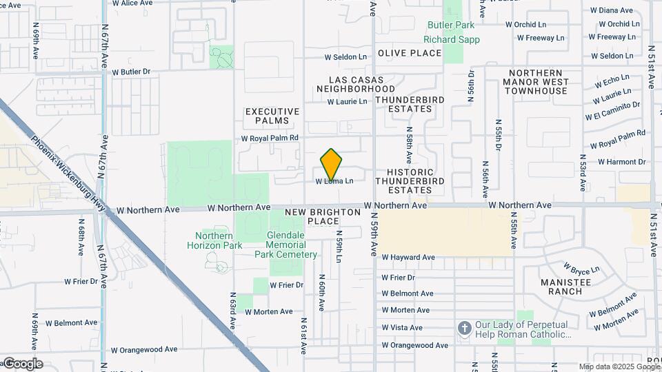 6015 W Loma Ln Map and Location Details