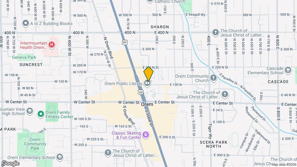 55 E 100 N Map and Location Details