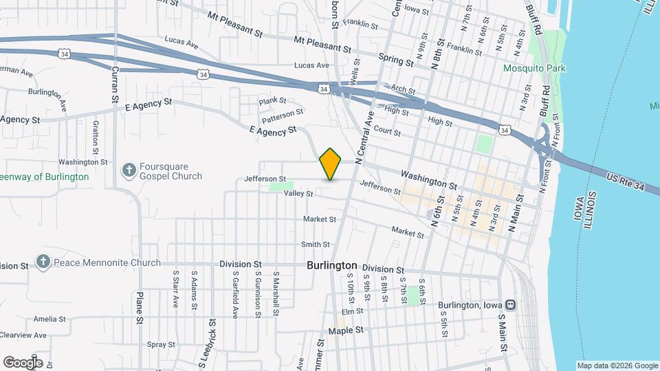 1205 Jefferson St Map and Location Details