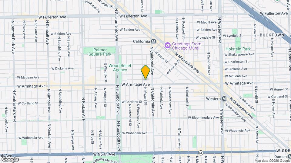 2824 W Armitage Ave Map and Location Details