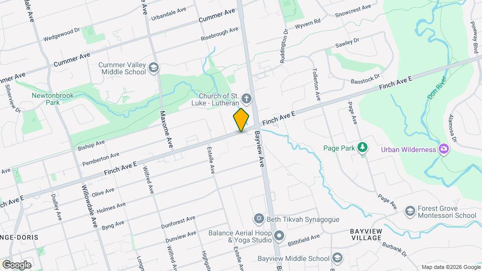 305 Finch Ave E Map and Location Details