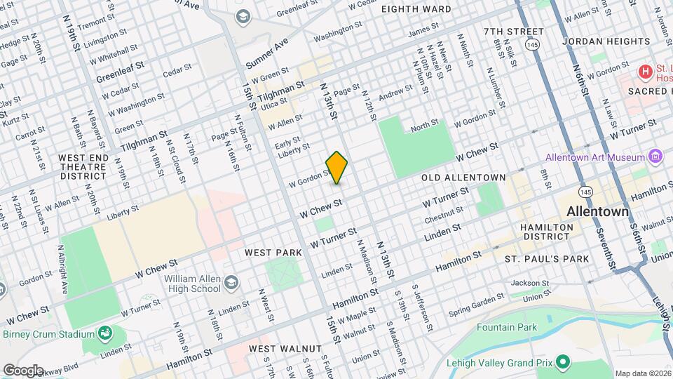 316 N Madison St Map and Location Details