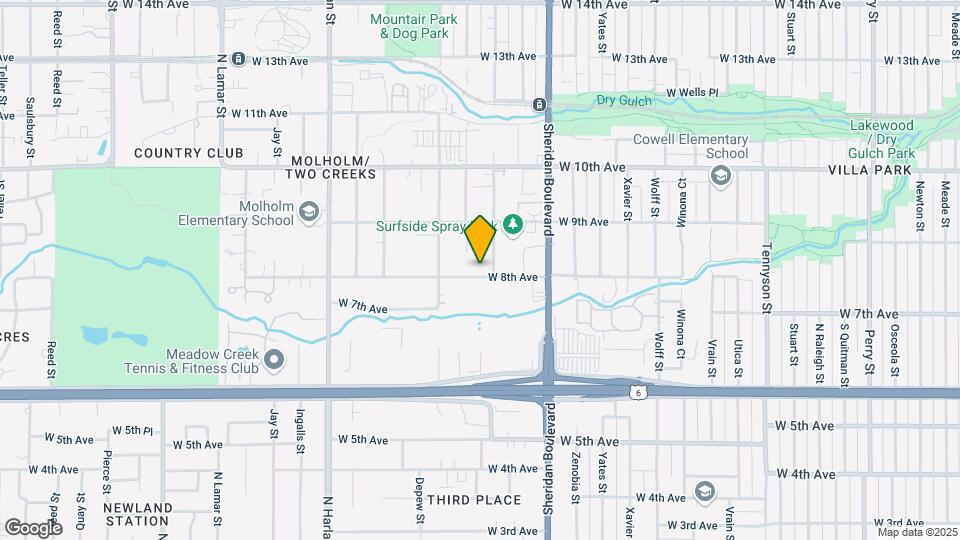 5415 W 8th Ave Map and Location Details