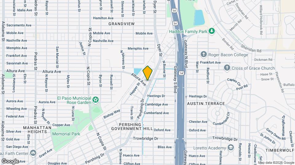 4505 Pershing Dr, Unit #2 Map and Location Details