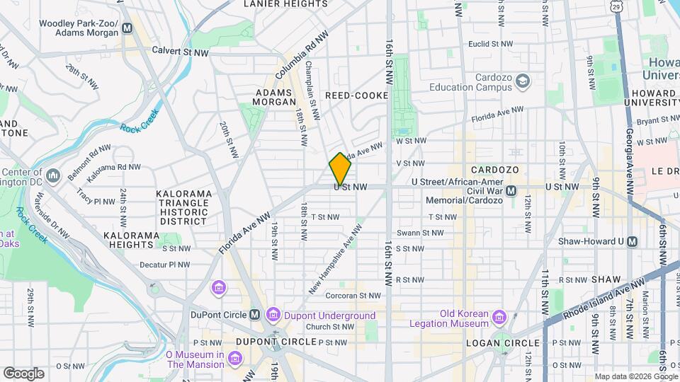1722 U St NW Map and Location Details