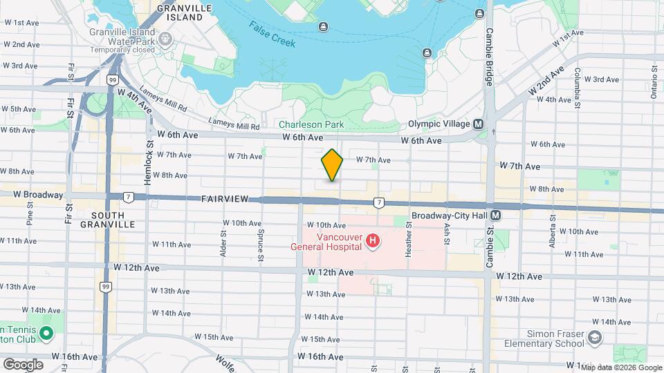 910 W 8th Ave Map and Location Details