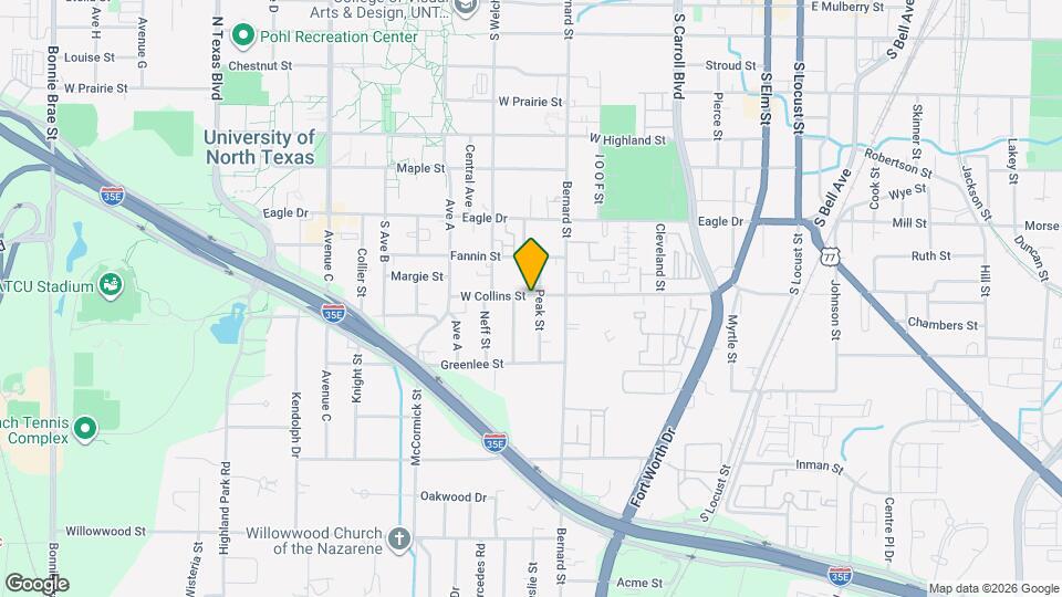 1102 Peak St Map and Location Details