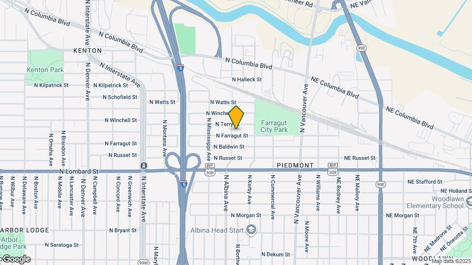735 N Farragut St Map and Location Details