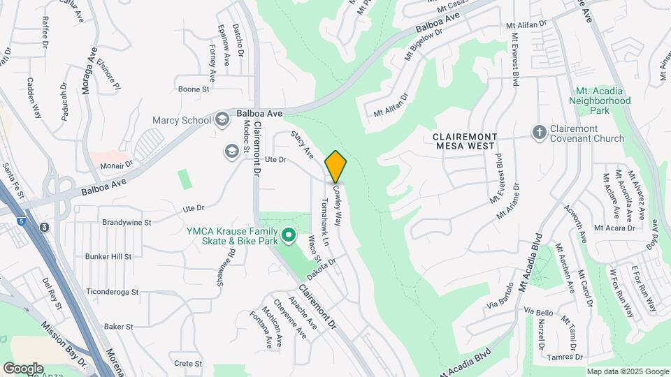 3732 Cowley Way Map and Location Details