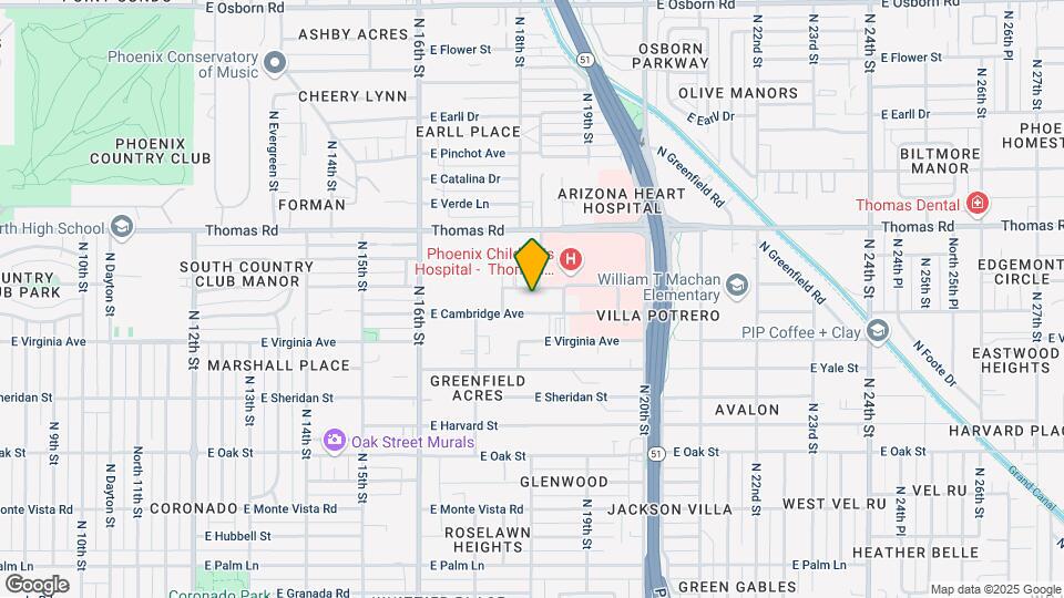 1816 E Cambridge Ave Map and Location Details