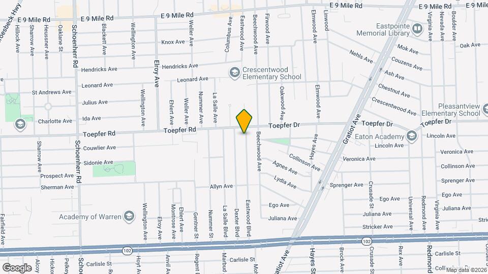 21503 Eastwood Blvd Map and Location Details