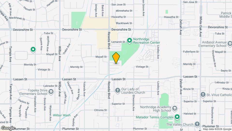 10000 Reseda Blvd Map and Location Details