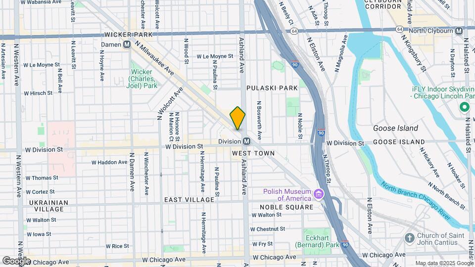 1232 N Milwaukee Ave Map and Location Details