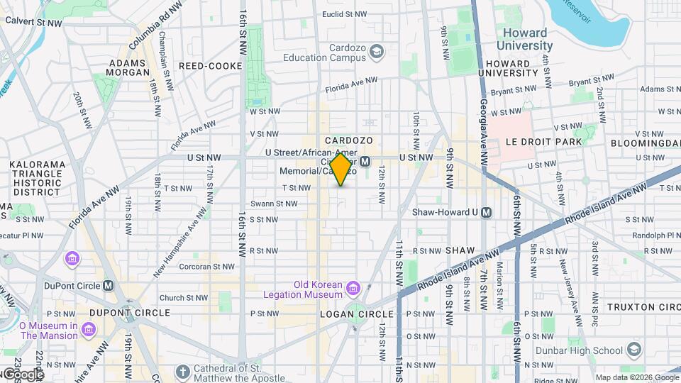 1318 T St NW Map and Location Details