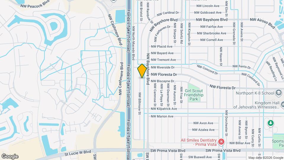 431 NW Biltmore St Map and Location Details