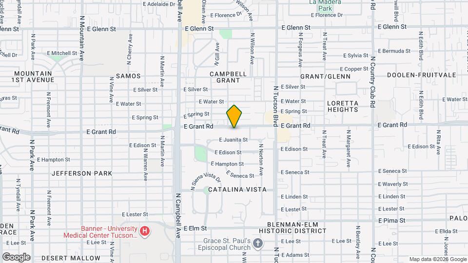 2220 E Grant Rd Map and Location Details