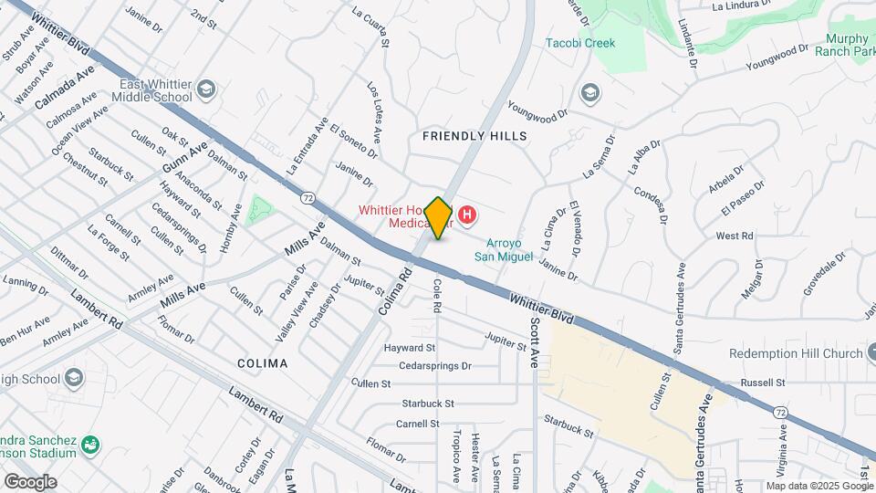 15025 Whittier Blvd Map and Location Details