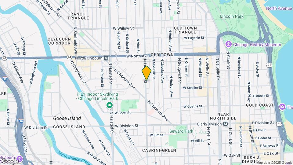 1479 N Larrabee St, Unit C Map and Location Details
