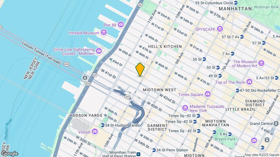 500 W 43rd St-Unit -4G Map and Location Details