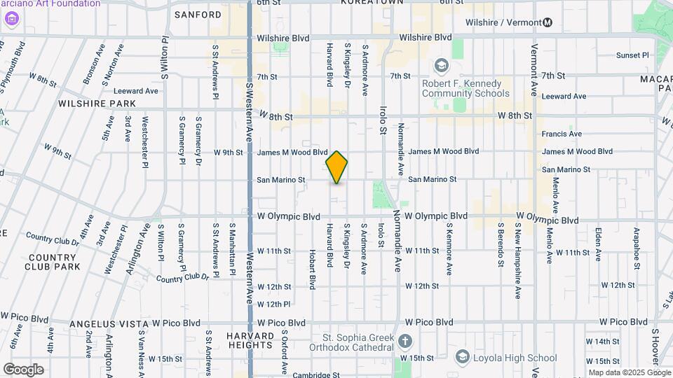 950 S Harvard Blvd Map and Location Details