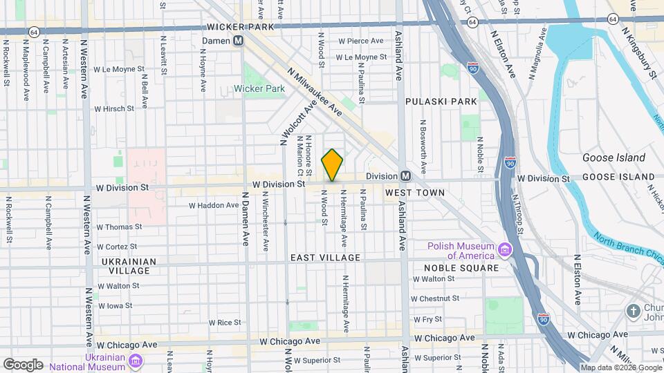 1751 W Division St Map and Location Details